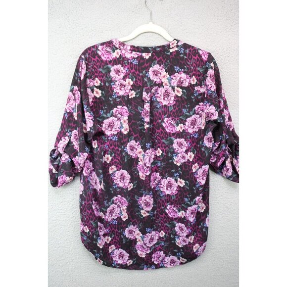 Torrid Harper Floral 3/4 Puff Sleeve Tunic-Size 00 M/L (10)-Pockets - Picture 10 of 13